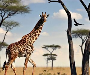 Giraffe life Circle about Conservation Wildlife 